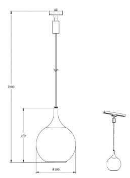 LUMINA Pendelleuchte 2-Phasen DUOline E14 chrom bedampft